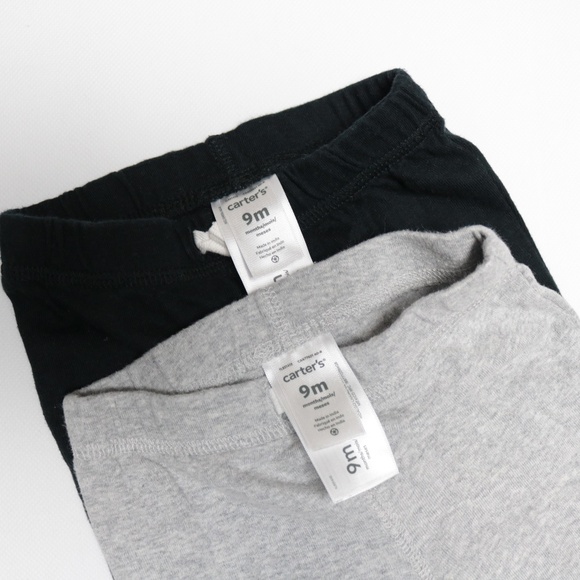 2-Piece Baby Infant Unisex Joggers Pants Bottom Bundle Set Lot Size 9M - Picture 5 of 5